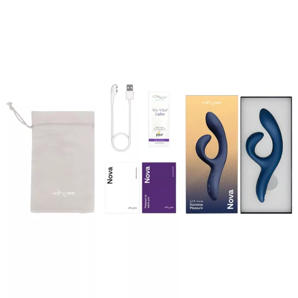 We-Vibe Nova 2 - App-controlled flexible rabbit vibrator (blue)