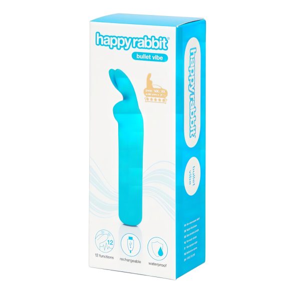 Happyrabbit Bullet - Rechargeable Bunny Wand Vibrator (Blue)