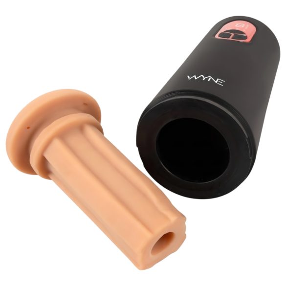 WYNE 07 - Rechargeable Vibrating & Suction Male Pleasure Device (Black)