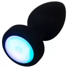 ANOS - light‑up vibrating anal plug (black)