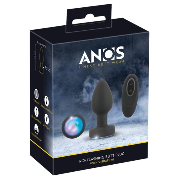 ANOS - Illuminating Vibrating Anal Plug (Black)