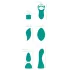 Couples Choice - 4‑in‑1 versatile remote‑control vibrator (turquoise)