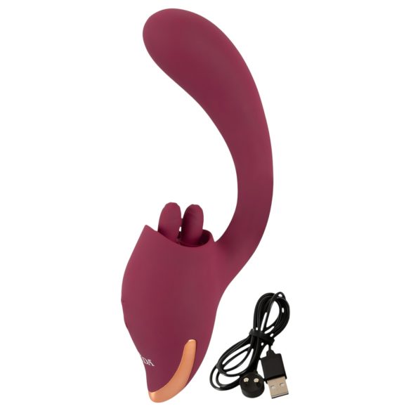 Javida - Dual Action Tongue Vibrator (Red)