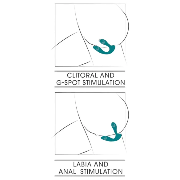 SMILE Hands-free - wearable insertable vibrator (turquoise)