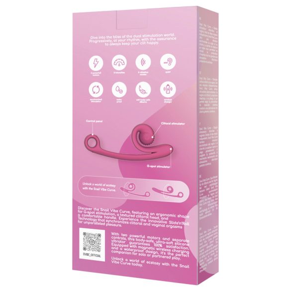 Snail Vibe Curve - 2-in-1 Clitoral Vibrator (Pink)