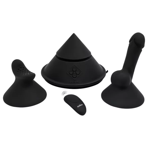 The Cowgirl Cone - app-controlled premium sex machine - with 2 interchangeable attachments, 20 vibration modes (black)