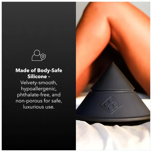 The Cowgirl Cone - app-controlled premium sex machine - with 2 interchangeable attachments, 20 vibration modes (black)