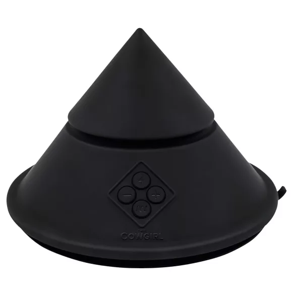 The Cowgirl Cone - app-controlled premium sex machine - with 2 interchangeable attachments, 20 vibration modes (black)