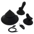 The Cowgirl Cone - app-controlled premium sex machine - with 2 interchangeable attachments, 20 vibration modes (black)