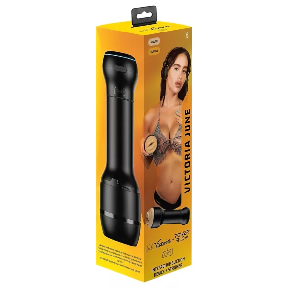 Kiiroo PowerBlow + Victoria June Mouth Masturbator (Black)