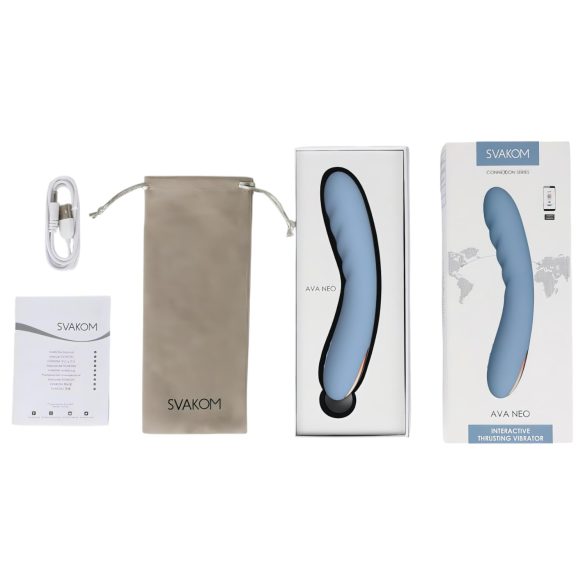 Svakom Ava Neo - Smart Thrusting Vibrator (Blue)