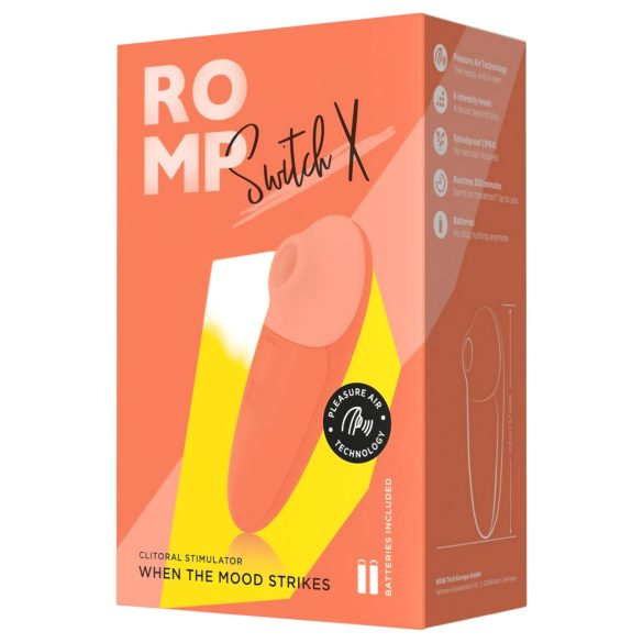 ROMP Switch X - Air Wave Clitoral Stimulator (Peach)
