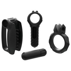   Bathmate Vibe Endurance - Masturbator & Penis Ring Set (Black)