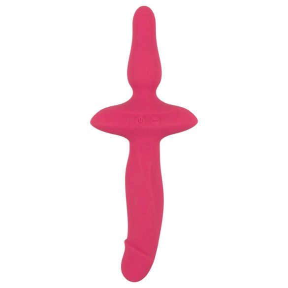 Couples Choice - 2in1 Vibrator & Anal Plug (Pink)