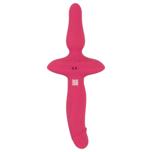 Couples Choice - 2in1 Vibrator & Anal Plug (Pink)
