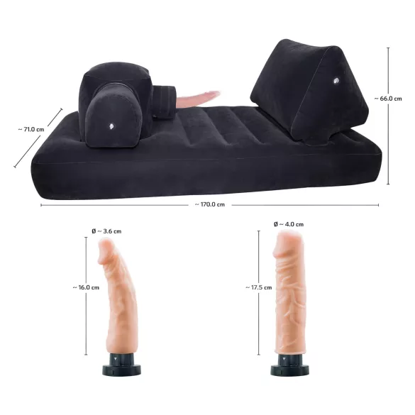 You2Toys Velvet Luxury - sex machine with built‑in bed (black)