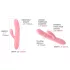 Svakom Mora Neo - App-controlled beaded rabbit vibrator (pink)