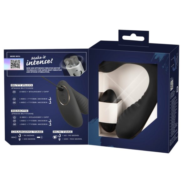 Intense - remote-controlled prostate vibrator (black)