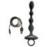 Anos - Dual Motor Anal Vibrator with Moving Beads (Black)