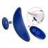 Smile - wearable extra-thin, remote-controlled knicker vibrator (blue)
