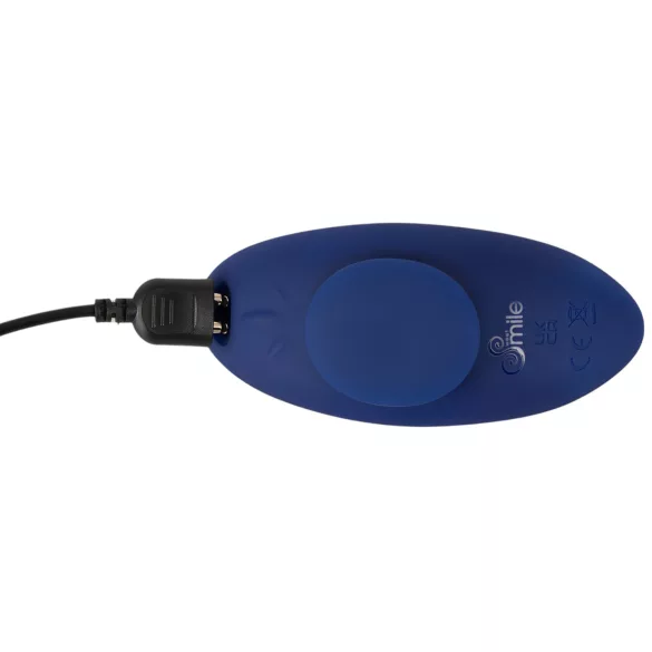 Smile - wearable extra-thin, remote-controlled knicker vibrator (blue)