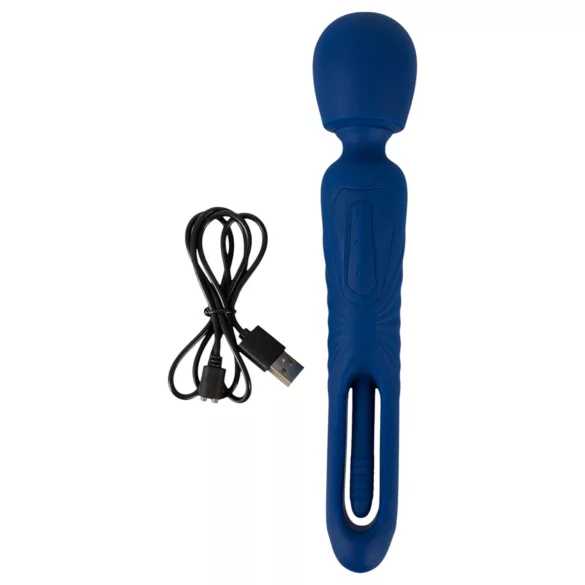 Smile - 2‑in‑1 tongue massager vibrator (blue)
