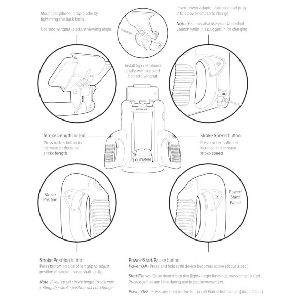 Fleshlight Quickshot Launch - Black Masturbator Adapter