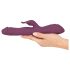 Javida - 3-in-1 Thrusting & Rotating Beaded Vibrator (Purple)
