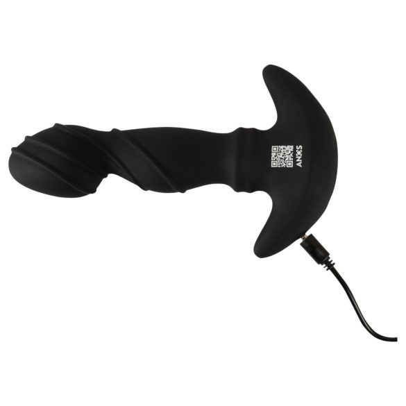 ANOS - Black Prostate Vibrator with Movable Ring