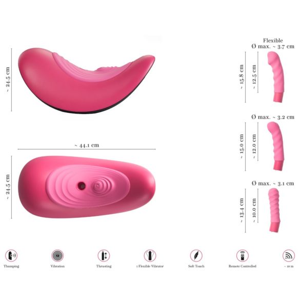 VibePad Rideon - Pulsating G-Spot & Clitoral Teeter (Pink)