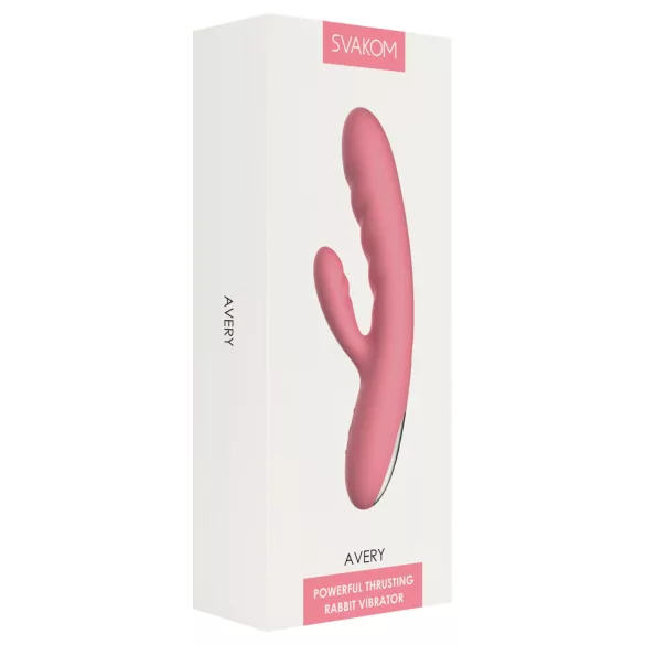 Svakom Avery - Rechargeable Thrusting Clitoral Vibrator (Pink)