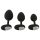 ANOS - Vibrating Anal Plug Set (Black)