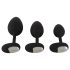ANOS - Vibrating Anal Plug Set (Black)