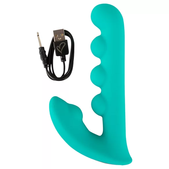 Beau Coeur Sylora - beaded 2‑in‑1 vibrator (green)