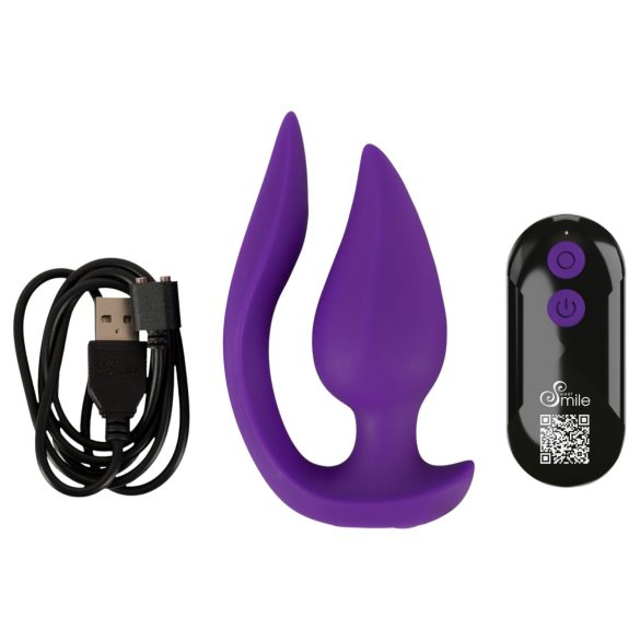 Smile - 2in1 Anal Vibrator and Clitoral Stimulator (Purple)