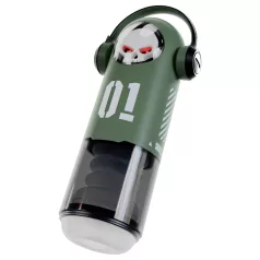 Rebel Skull - thrusting and vibrating masturbator (green)