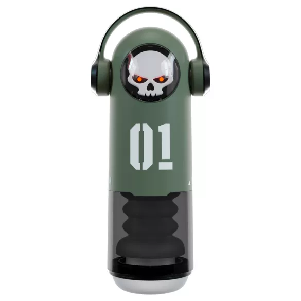 Rebel Skull - thrusting and vibrating masturbator (green)