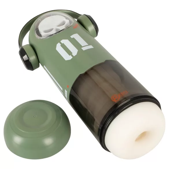 Rebel Skull - thrusting and vibrating masturbator (green)