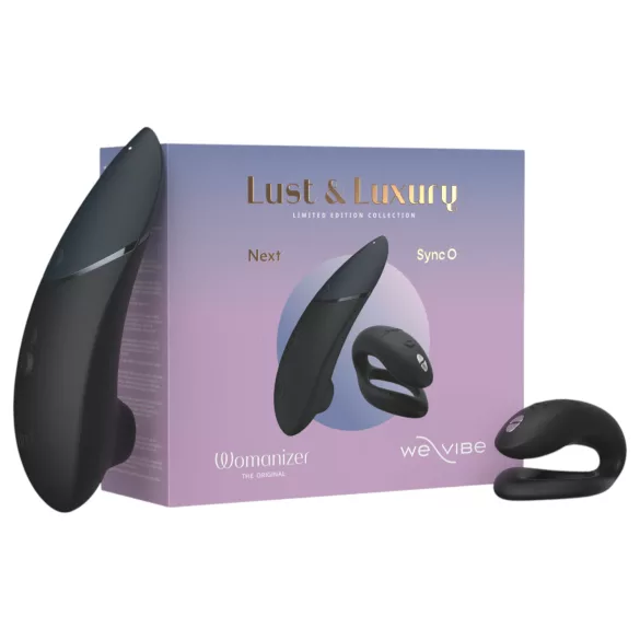 Womanizer Lust&Luxury - Clitoral & Couple Vibrator Set (Black)
