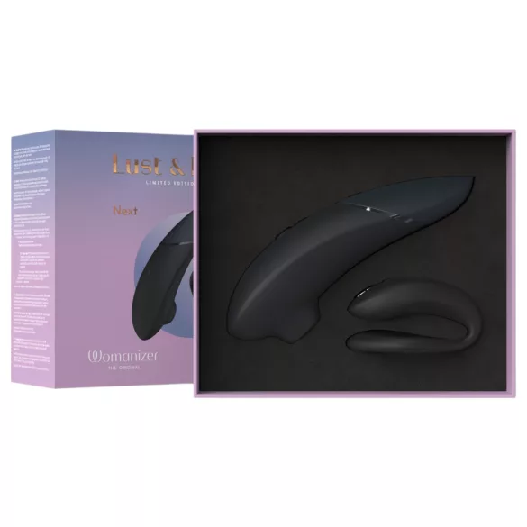 Womanizer Lust&Luxury - Clitoral & Couple Vibrator Set (Black)