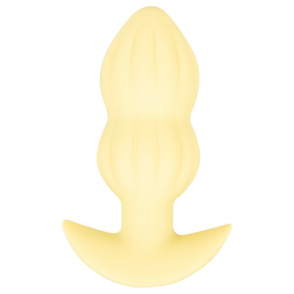 Cuties Mini - Ribbed Vibrating Anal Plug (Yellow)