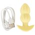 Cuties Mini - Ribbed Vibrating Anal Plug (Yellow)