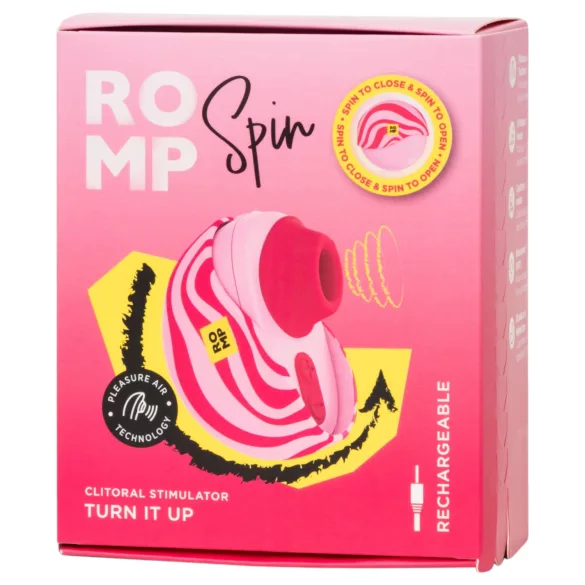 ROMP Spin - Air Pulse Clitoral Stimulator (Pink)