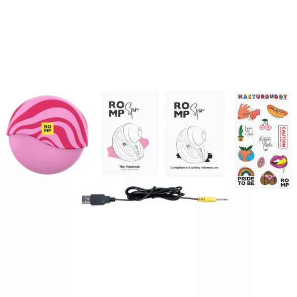 ROMP Spin - Air Pulse Clitoral Stimulator (Pink)