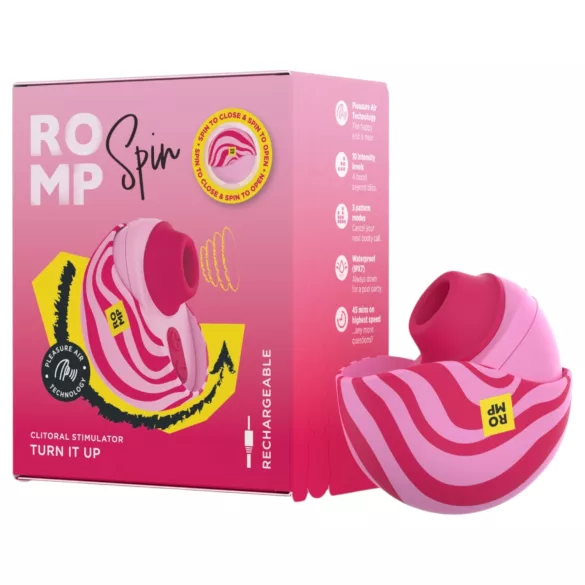 ROMP Spin - Air Pulse Clitoral Stimulator (Pink)