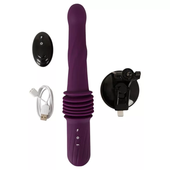 You2Toys - Remote-Controlled Heated Thrusting Vibrator (Purple)