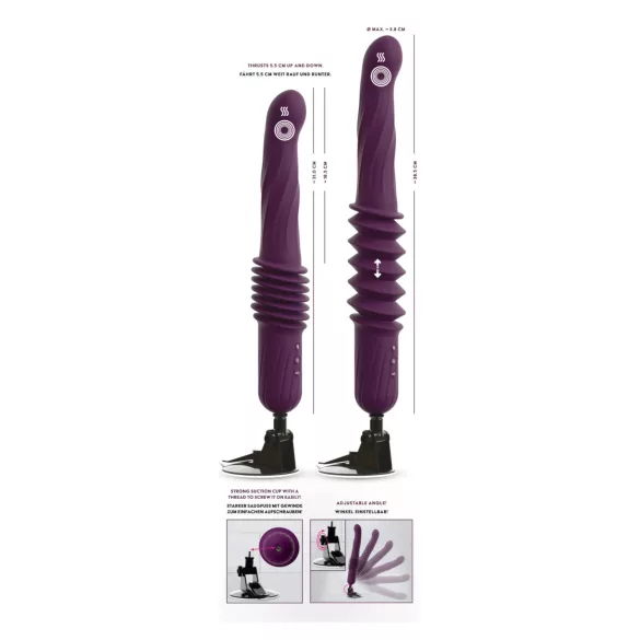 You2Toys - Remote-Controlled Heated Thrusting Vibrator (Purple)