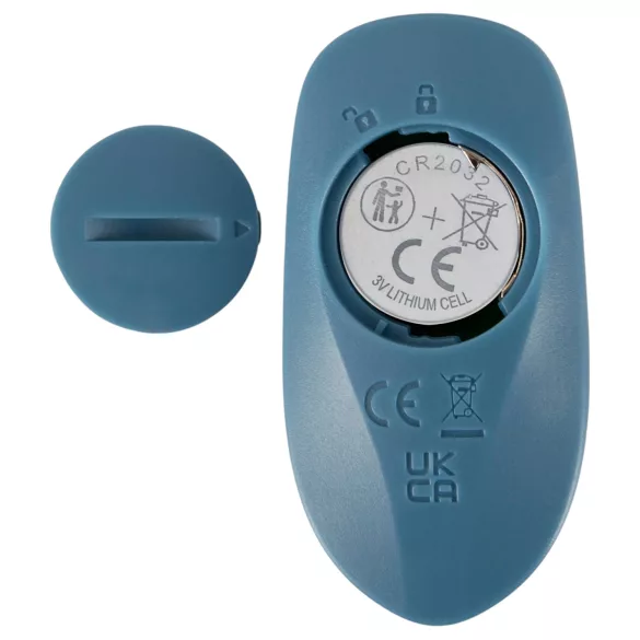 You2Toys - 3‑piece strap-on rabbit thrusting vibrator with remote control (blue)