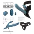 You2Toys - 3‑piece strap-on rabbit thrusting vibrator with remote control (blue)