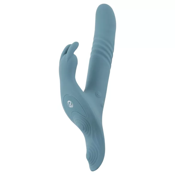 You2Toys - 3‑piece strap-on rabbit thrusting vibrator with remote control (blue)